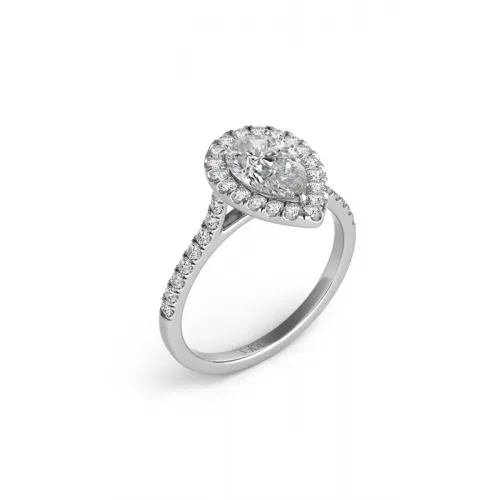S Kashi & Sons Halo - Round Engagement Ring EN7569-9X6MWG