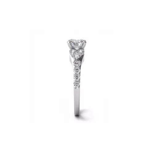 S Kashi & Sons Side Stone Engagement Ring EN7154WG