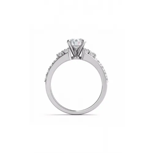 S Kashi & Sons Side Stone Engagement Ring EN7154WG