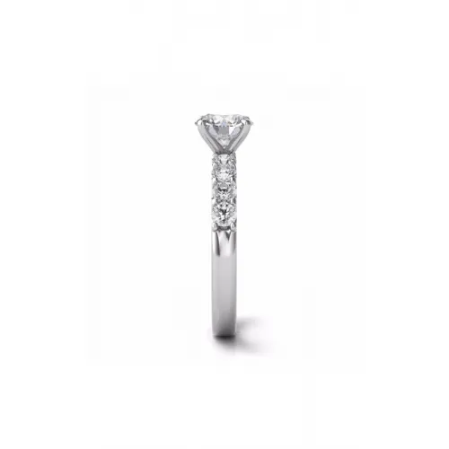 S Kashi & Sons Side Stone Engagement Ring EN7164WG