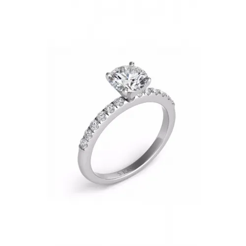 S Kashi & Sons Side Stone Engagement Ring EN7195WG