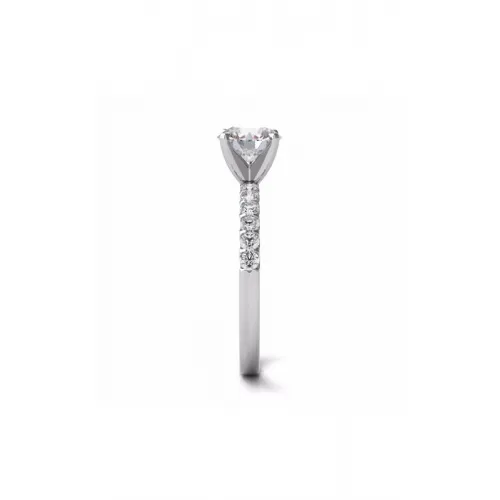 S Kashi & Sons Side Stone - Prong Set Engagement Ring EN6593WG