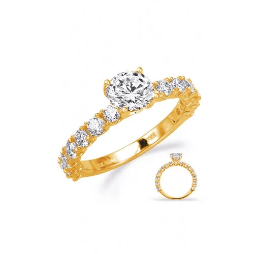 S Kashi & Sons Side Stone - Prong Set Engagement Ring EN8328YG