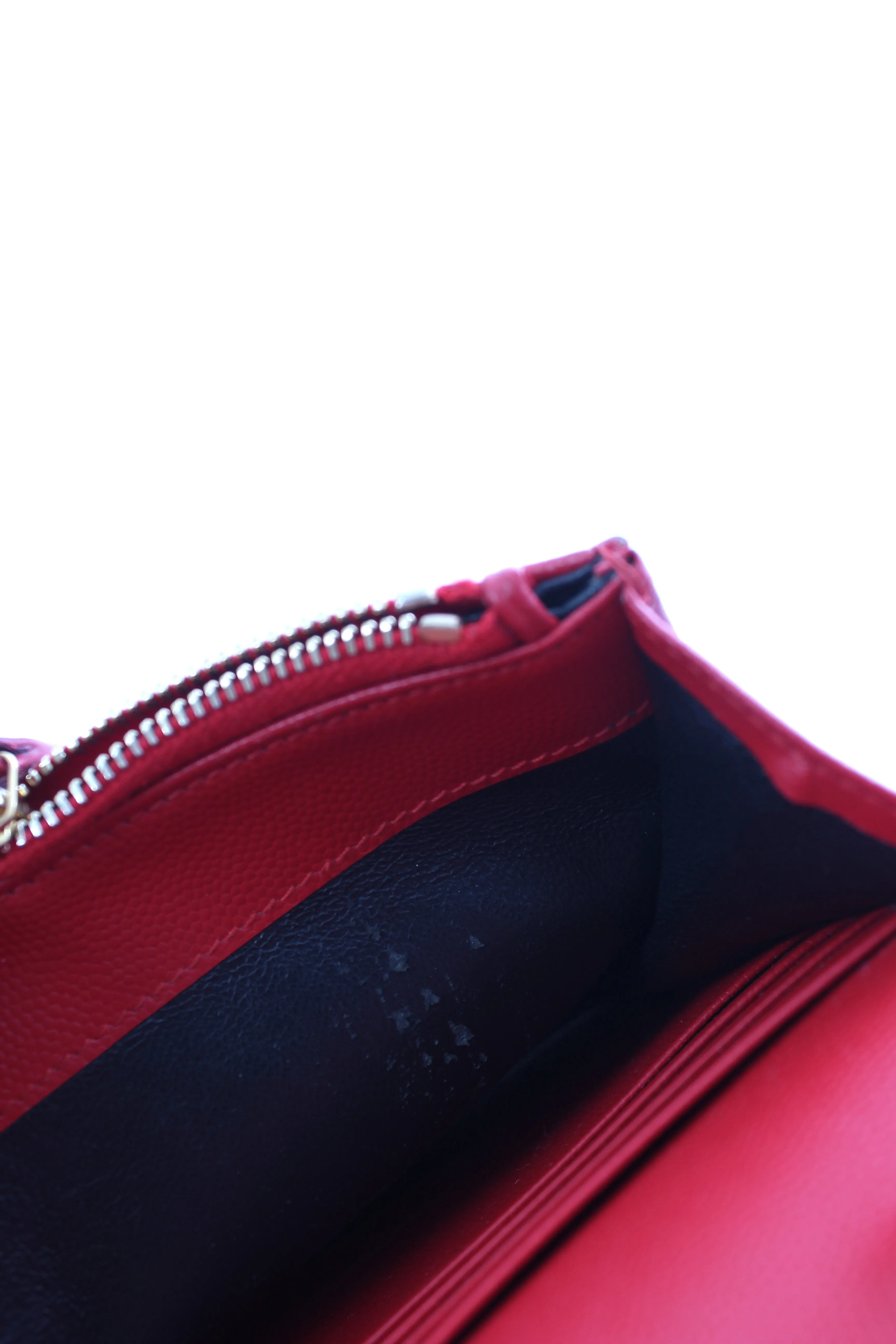 Saint Laurent Cassandre Matelass?? Grain De Poudre Leather Chain Wallet Bag