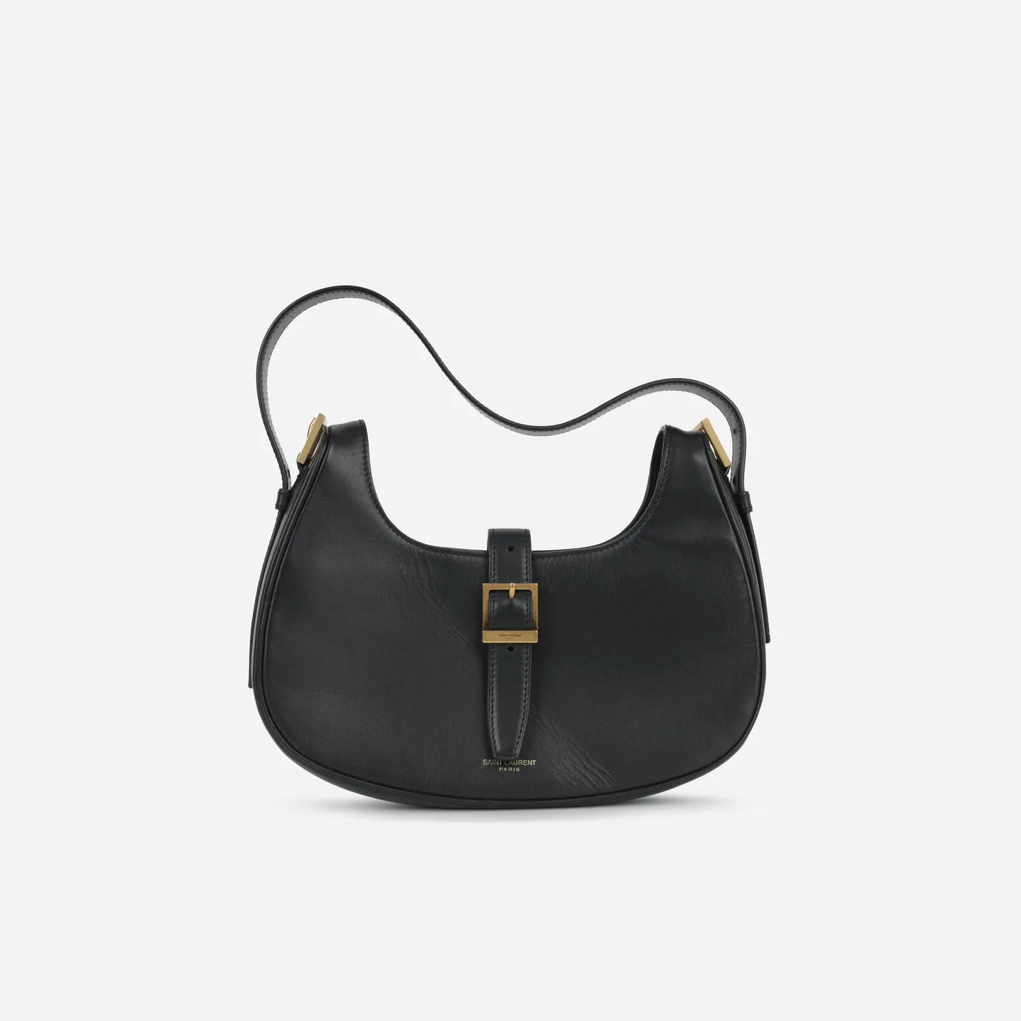 Saint Laurent - Le Fermoir Shoulder Bag - Black Calfskin GHW - pre-loved handbags bulk sale
