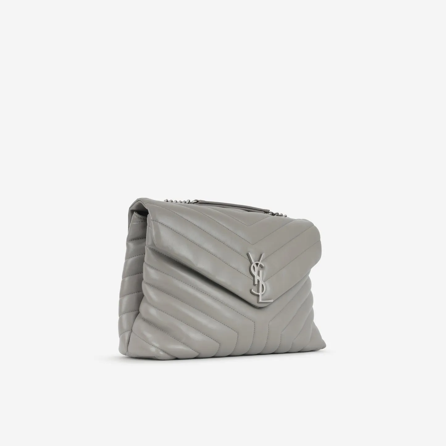 Saint Laurent Saint Laurent - Medium Loulou Bag - Grey Calfskin SHW - pre-loved
