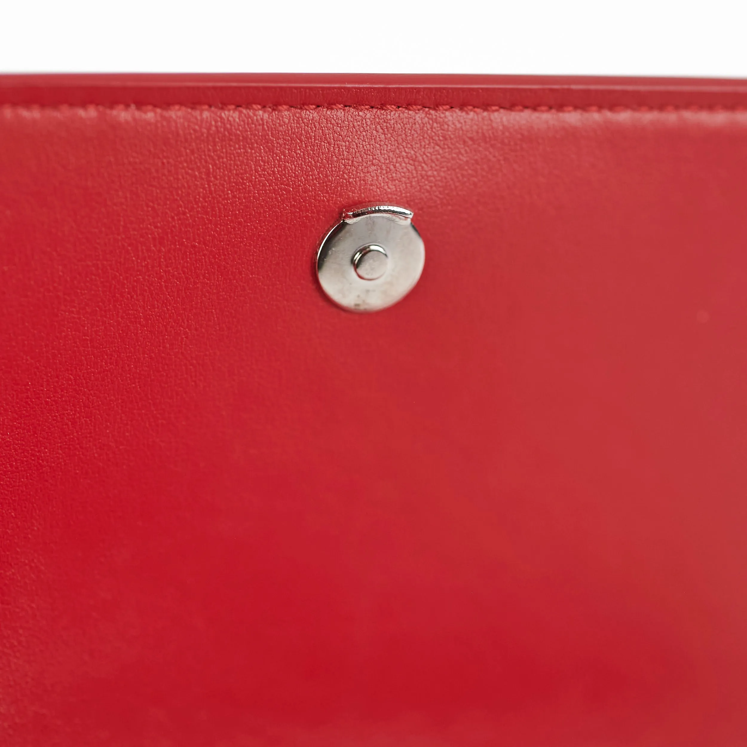 Saint Laurent Sunset On Chain Mini Croc Embossed Red