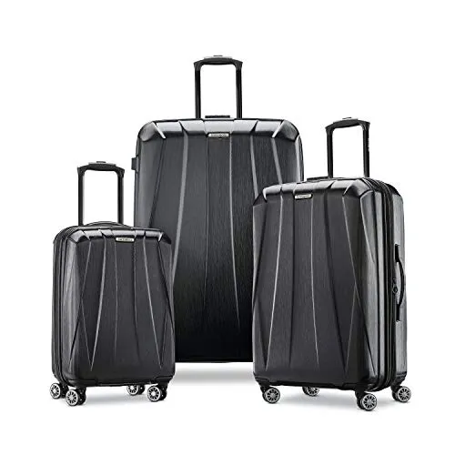 Samsonite Centric 2 Hardside Expandable Luggage with Spinner Wheels, Black, Checked-Large 28-Inch