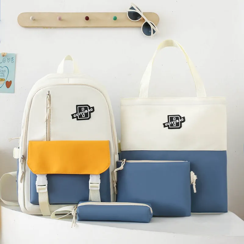Schoolbag, large capacity multi-pocket backpack