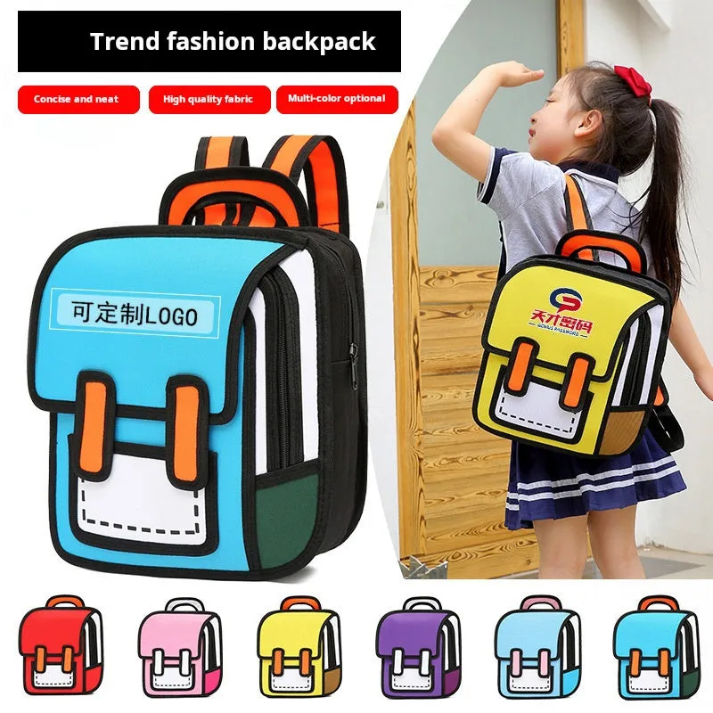 Second dimension kindergarten school bag 