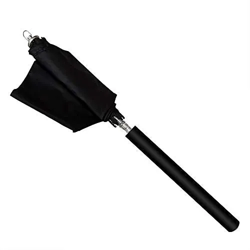 Security Umbrella Short Self-defense Umbrella Portable Folding Umbrellas (Black)