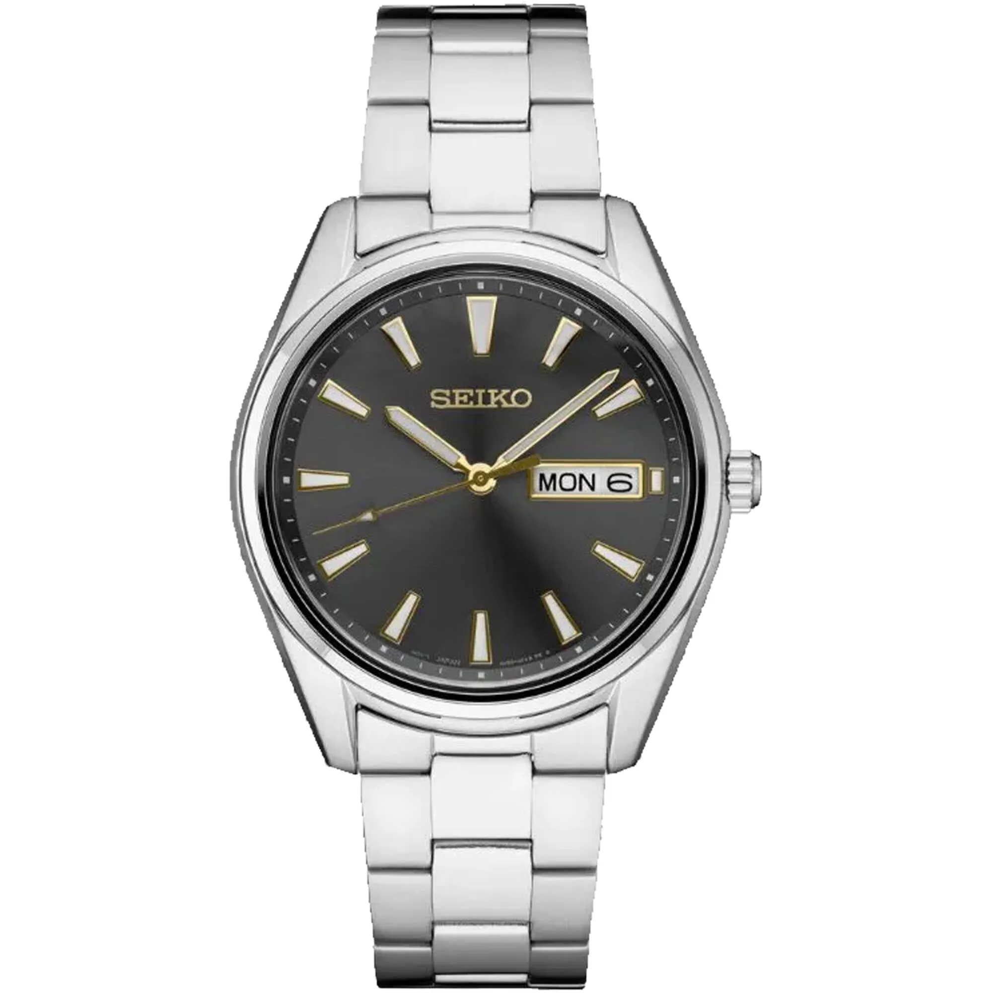 Seiko Men's Watch - Essentials Charcoal Dial Stainless Steel Bracelet | SUR343 