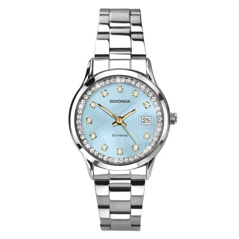 Sekonda Catherine Crystal Set Classic Ladies Watch Blue 40476 