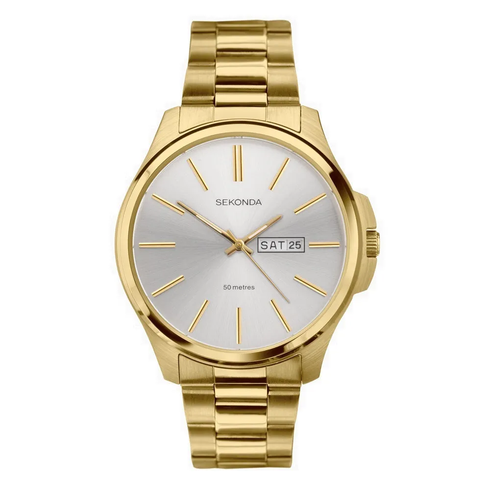 Sekonda Gold Plated Stainless Steel Mens Watch 30154 