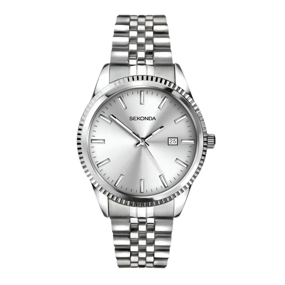 Sekonda King Silver Dial Stainless Steel Bracelet Mens Watch 30258 