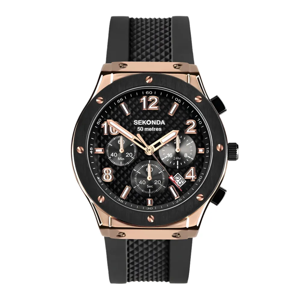 Sekonda Titan Sports Chronograph Silicone Strap Men's Watch 30257 