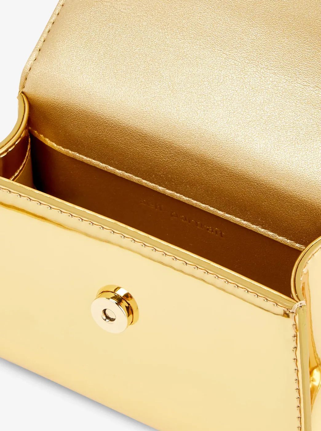 Self-Portrait The Bow Micro Mirrored Leather Crystal-Embellished Bag