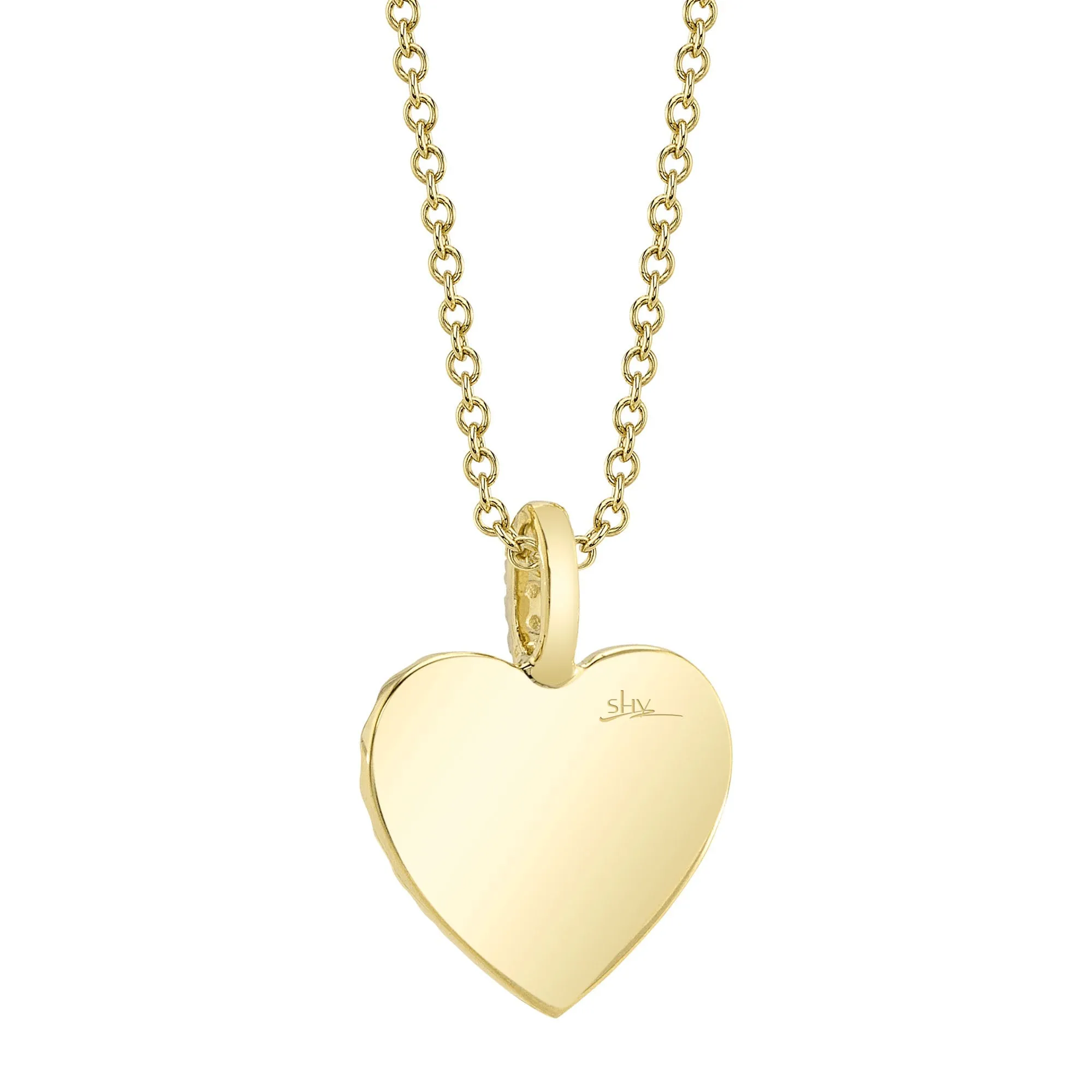Shy Creation 0.01Ct Diamond Ribbed Heart Necklace SC22009478RD