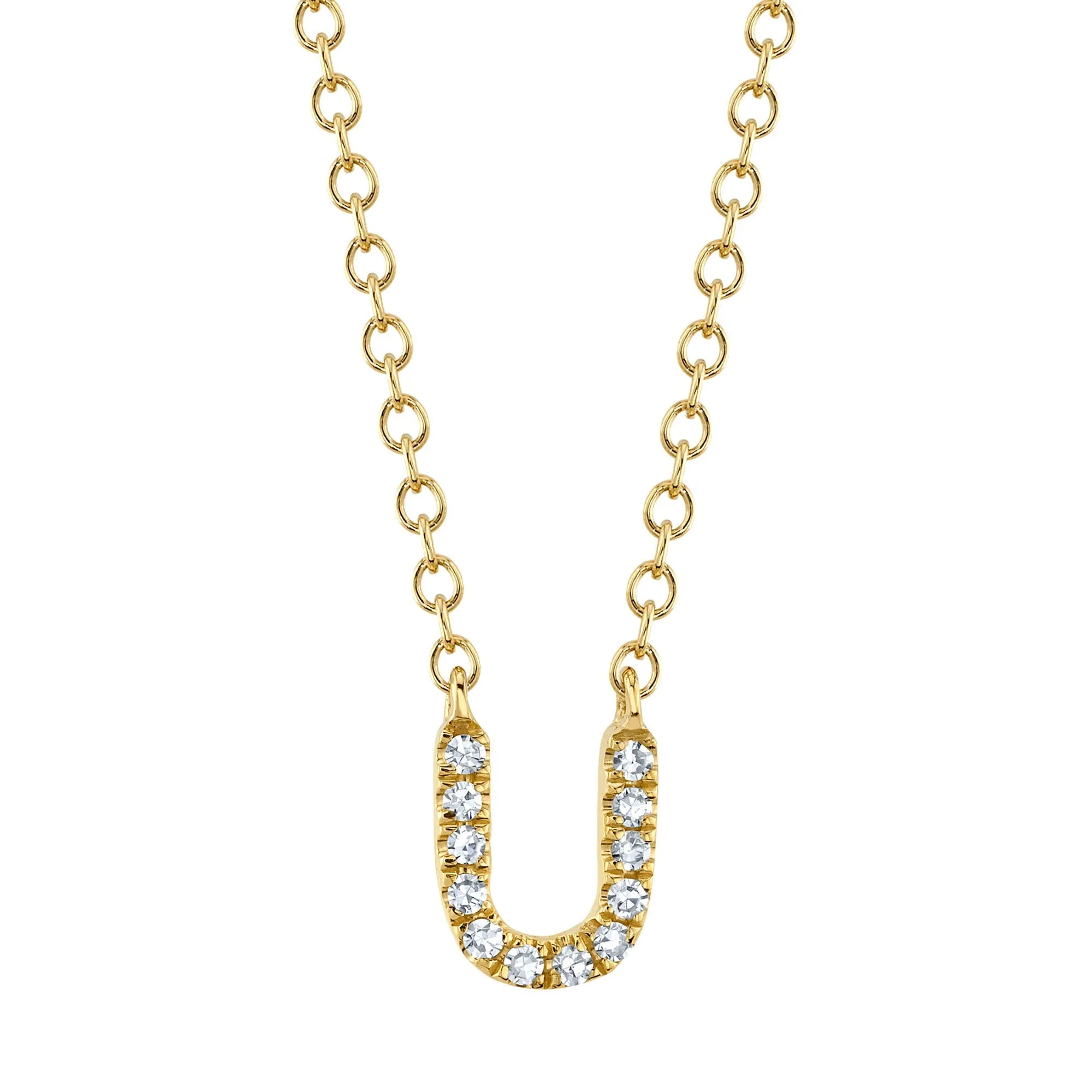 Shy Creation 0.04Ct Diamond Necklace - Initial U SC55007904-U
