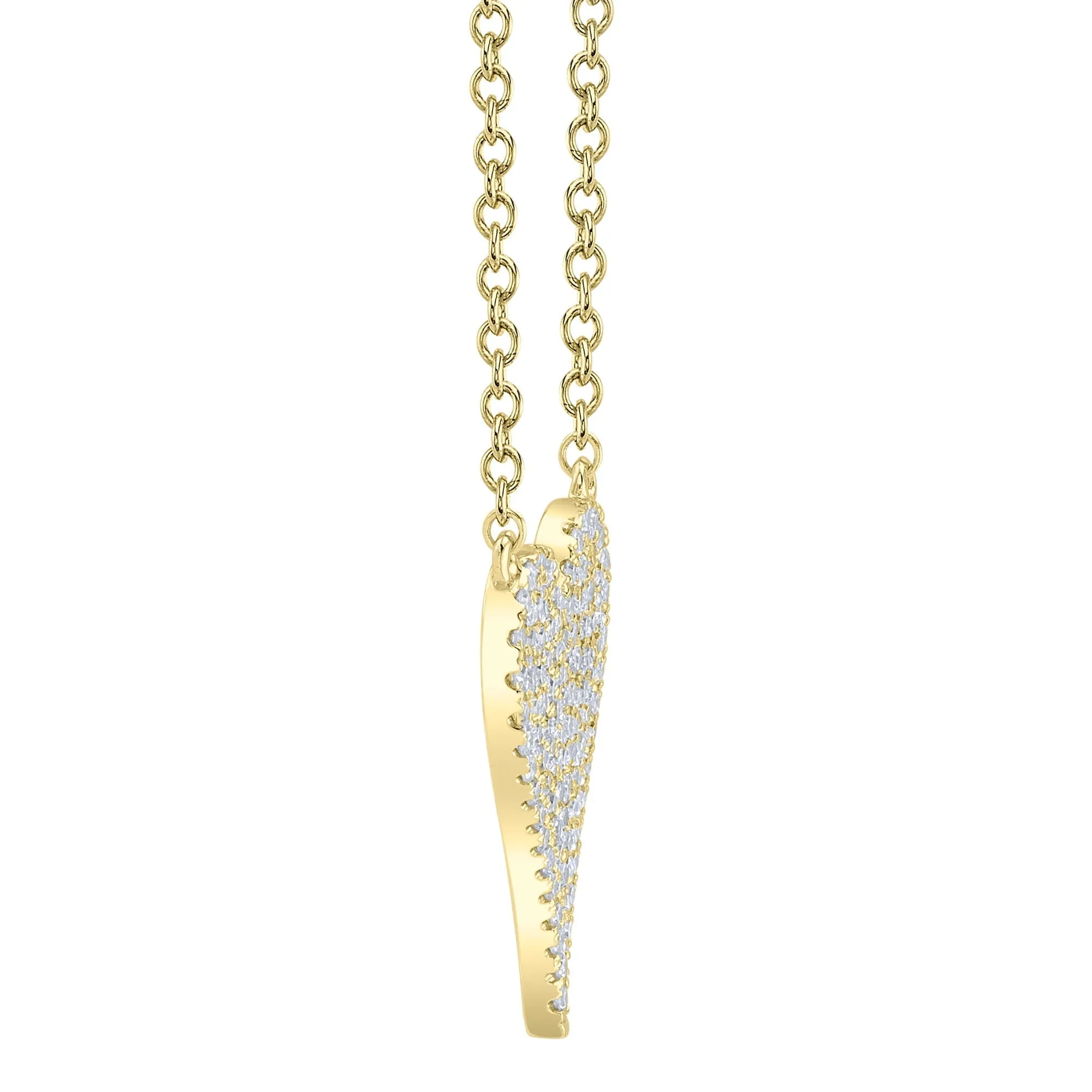 Shy Creation 0.11Ct Diamond Pave Heart Necklace SC55006926