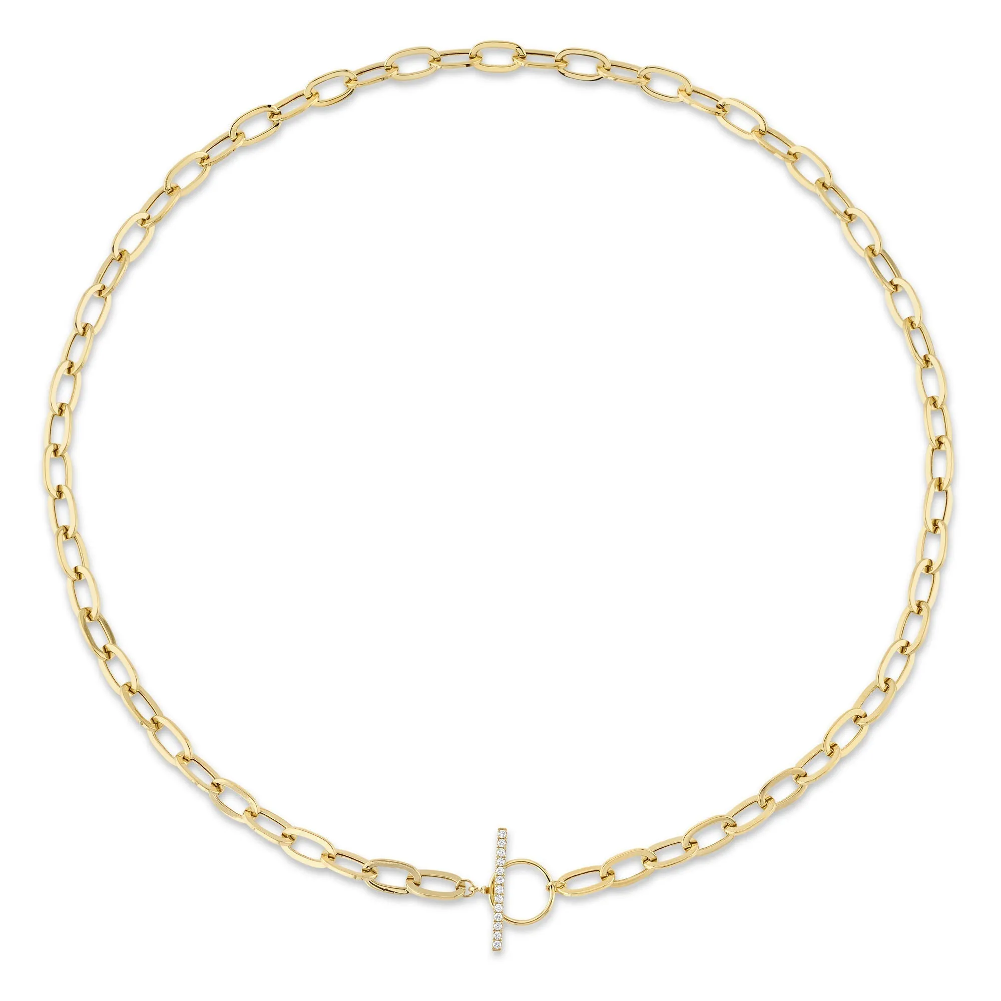 Shy Creation 0.13Ct Diamond Paper Clip Link Necklace SC55022370V2 