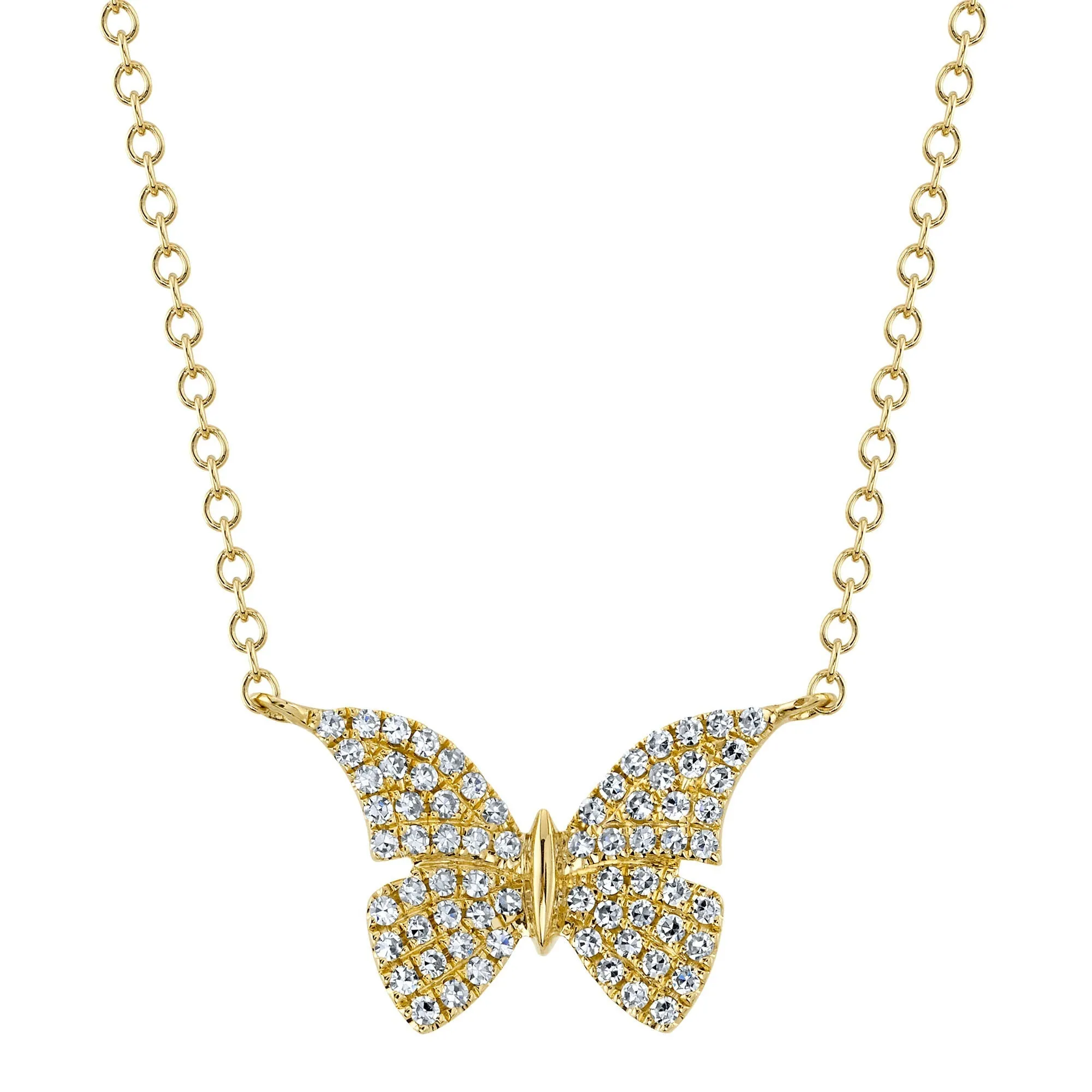 Shy Creation 0.15Ct Diamond Butterfly Necklace SC55024050 