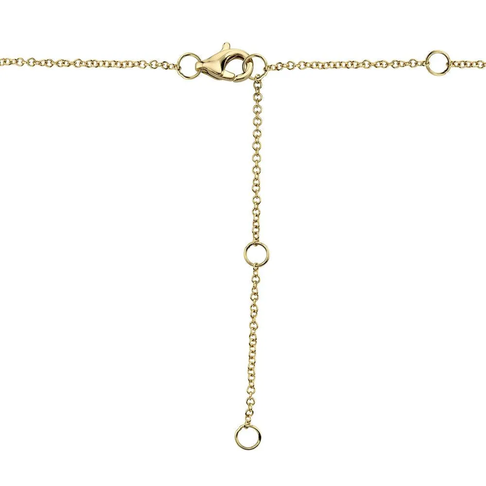 Shy Creation 0.20Ct-Ctr(Round) 0.05Ct-Side Diamond Necklace SC55005793