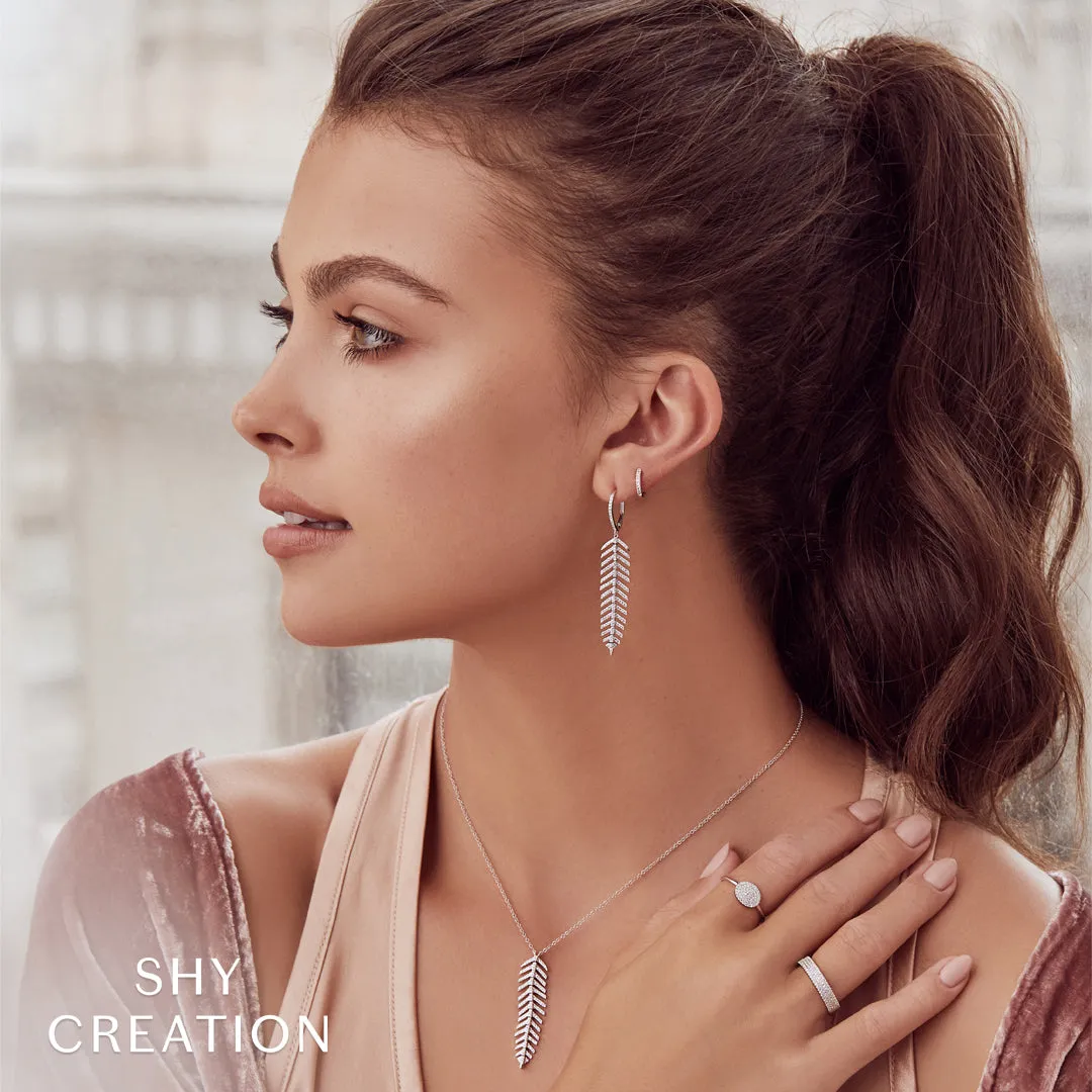 Shy Creation 0.29Ct Diamond Feather Necklace SC55006044