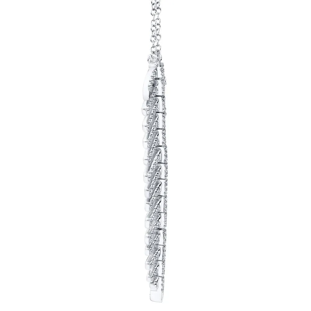 Shy Creation 0.29Ct Diamond Feather Necklace SC55006044