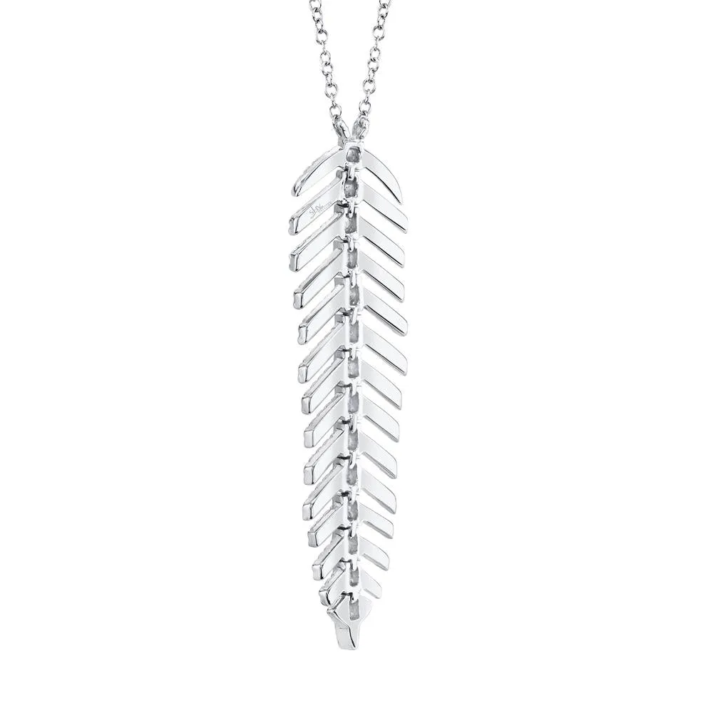 Shy Creation 0.29Ct Diamond Feather Necklace SC55006044