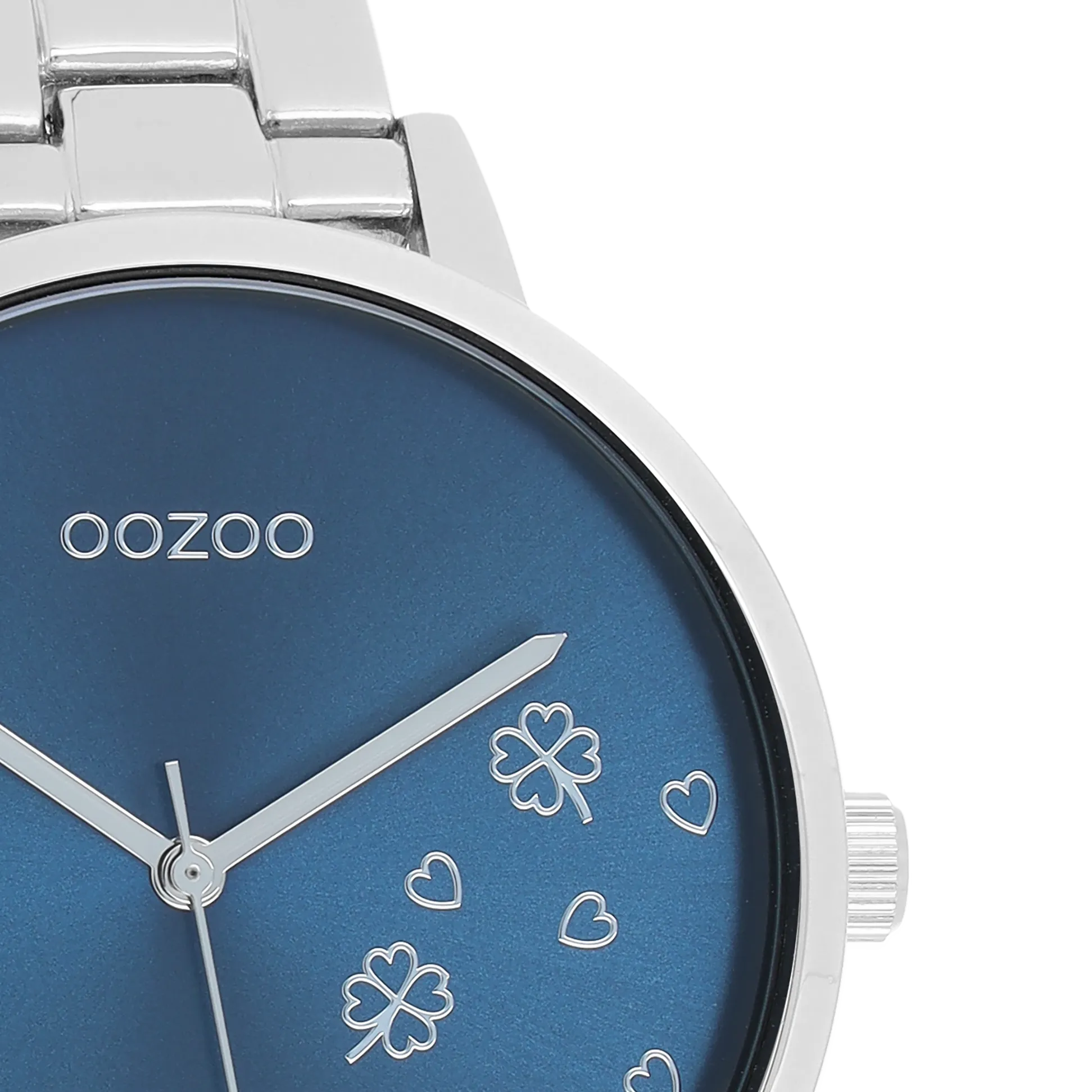 Silver coloured OOZOO watch with stainless steel bracelet - C11121