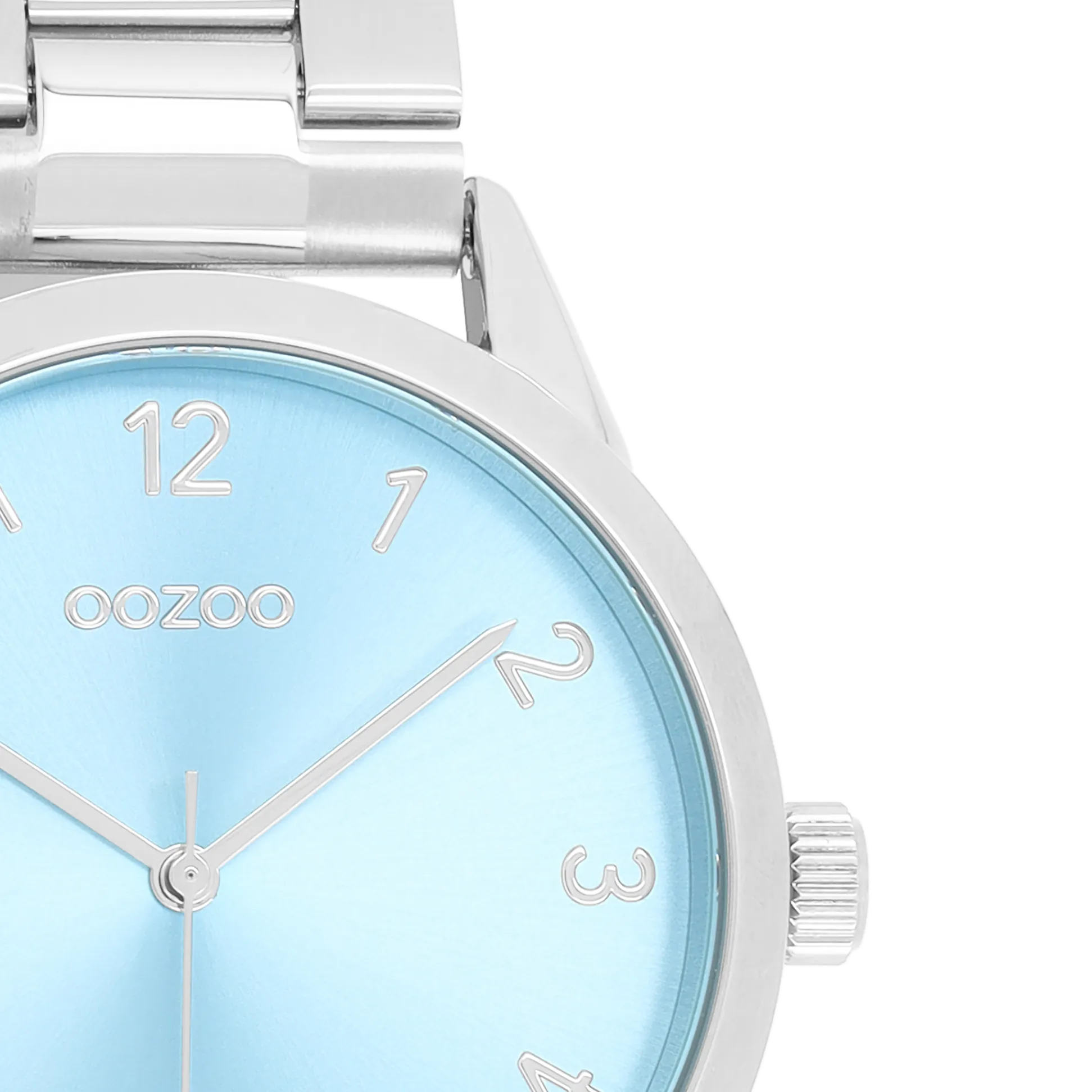 Silver coloured OOZOO watch with stainless steel bracelet - C11423