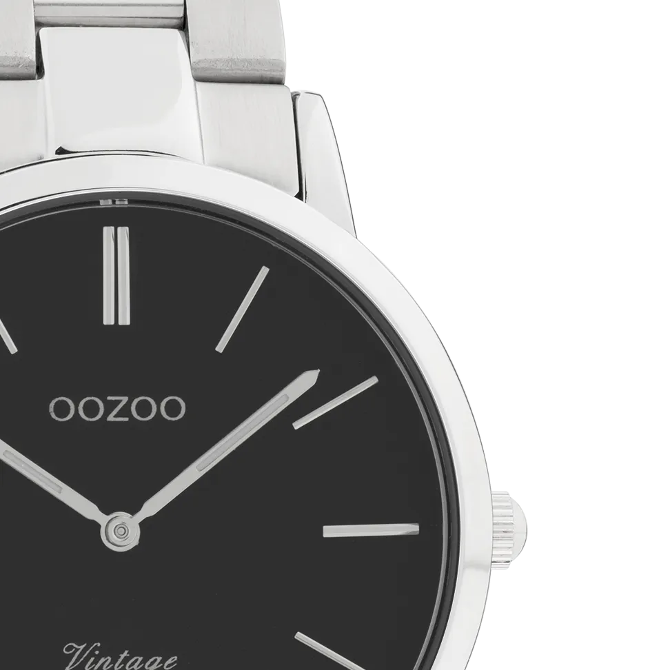 Silver coloured OOZOO watch with stainless steel bracelet - C20031