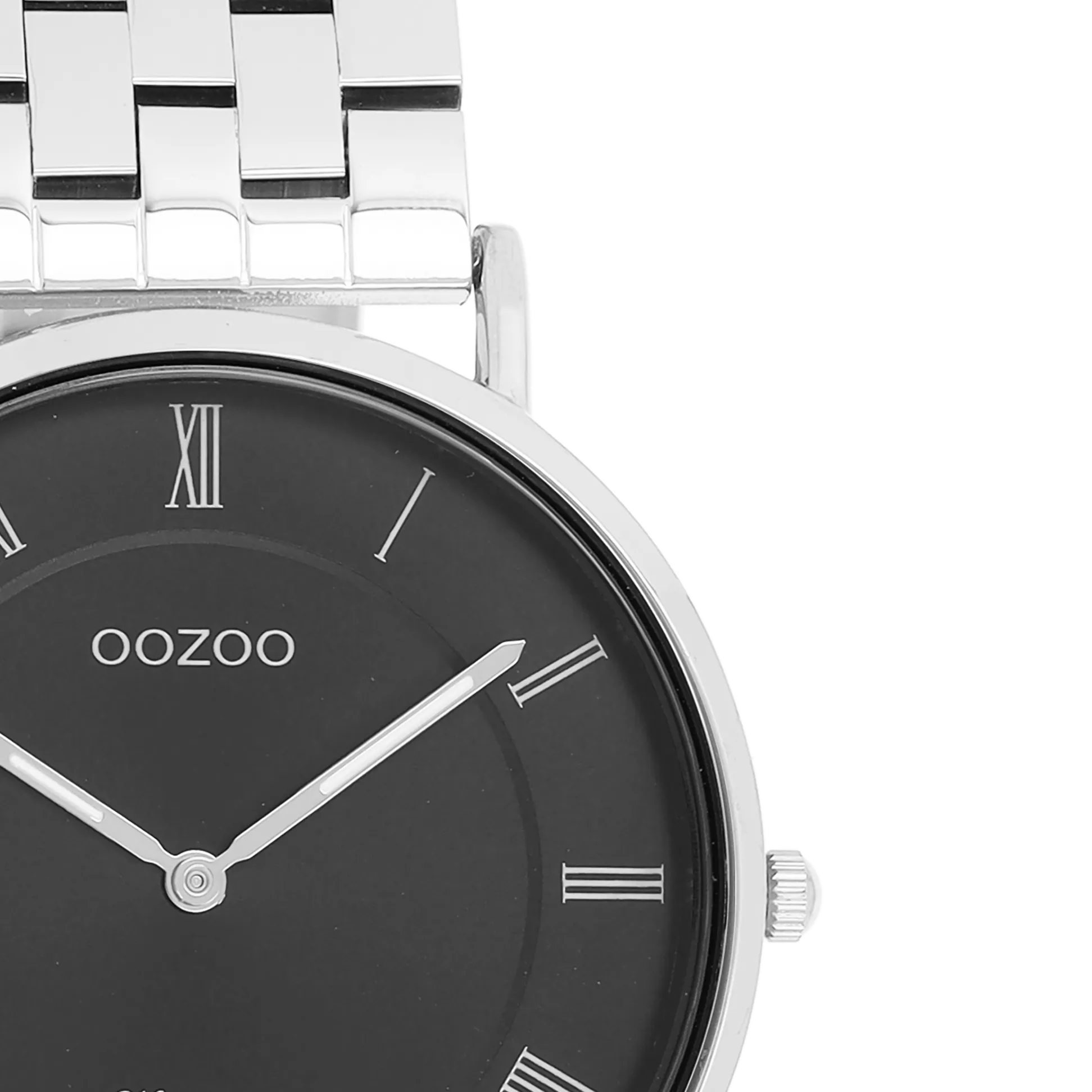 Silver coloured OOZOO watch with stainless steel bracelet - C20366