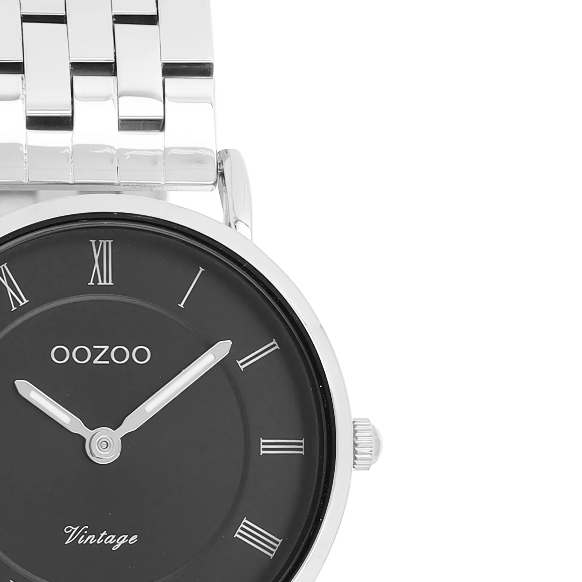 Silver coloured OOZOO watch with stainless steel bracelet - C20373