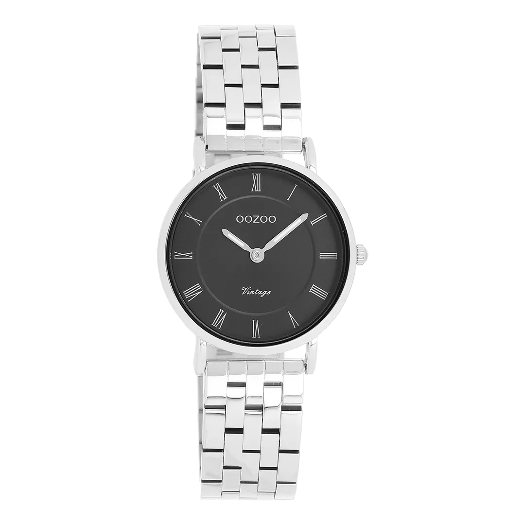 Silver coloured OOZOO watch with stainless steel bracelet - C20373
