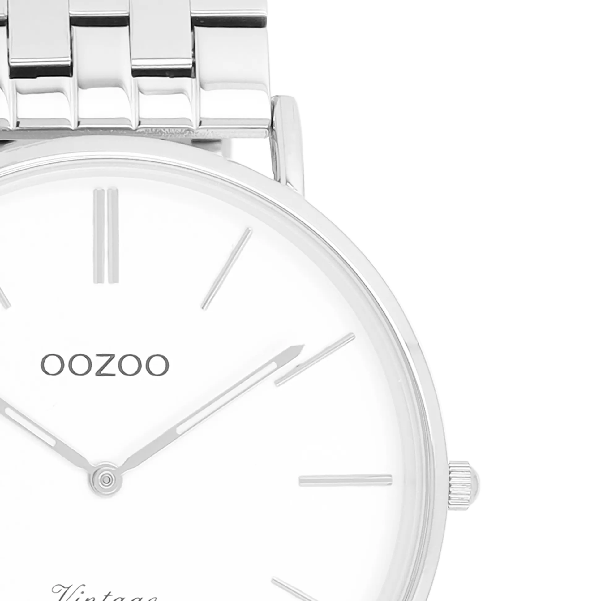 Silver coloured OOZOO watch with stainless steel bracelet - C20400