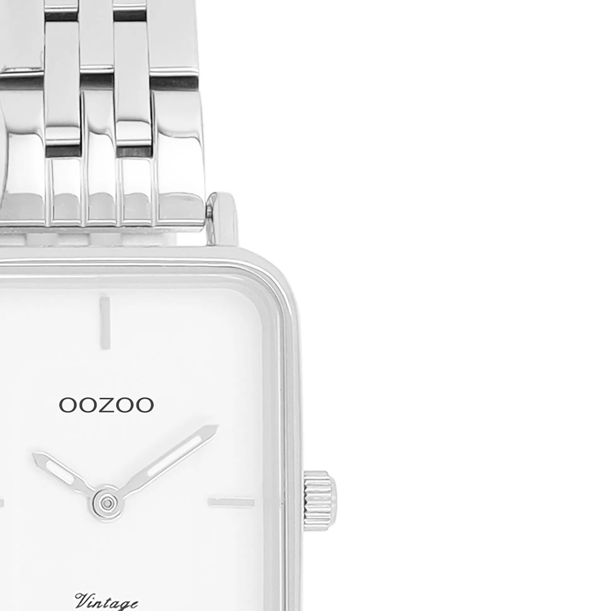 Silver coloured OOZOO watch with stainless steel bracelet - C20416