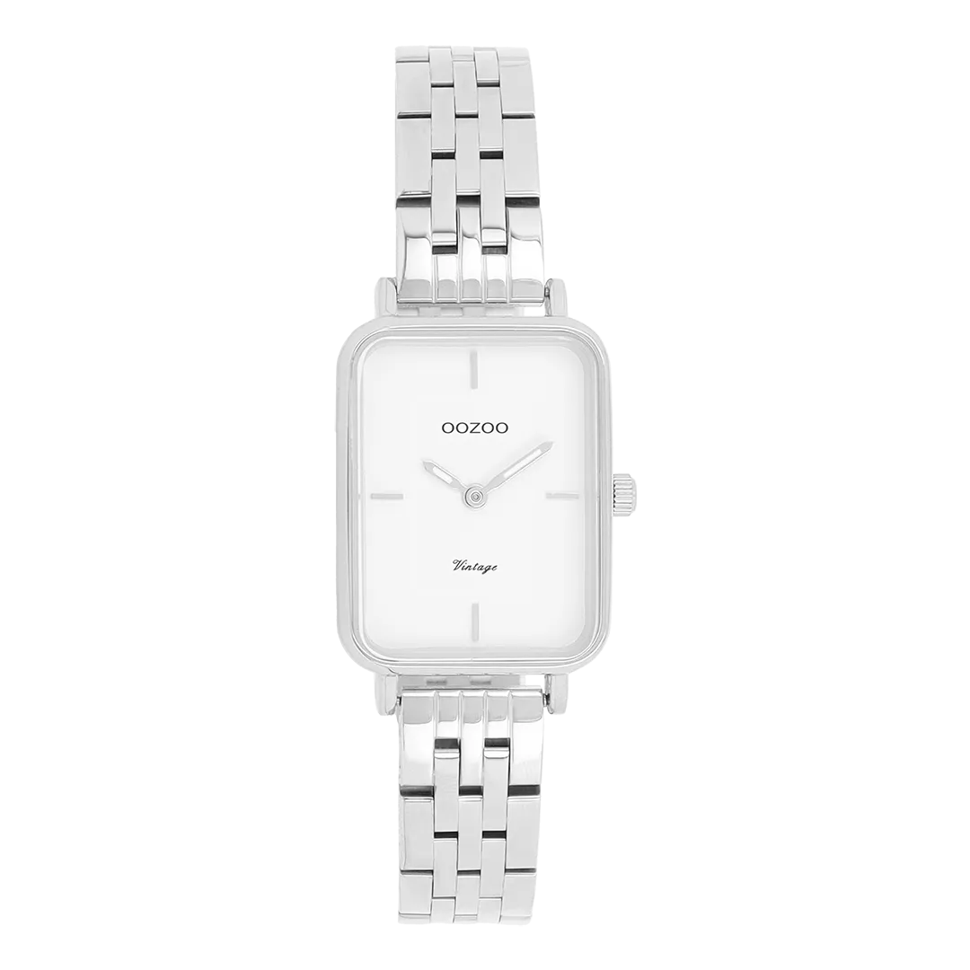 Silver coloured OOZOO watch with stainless steel bracelet - C20416