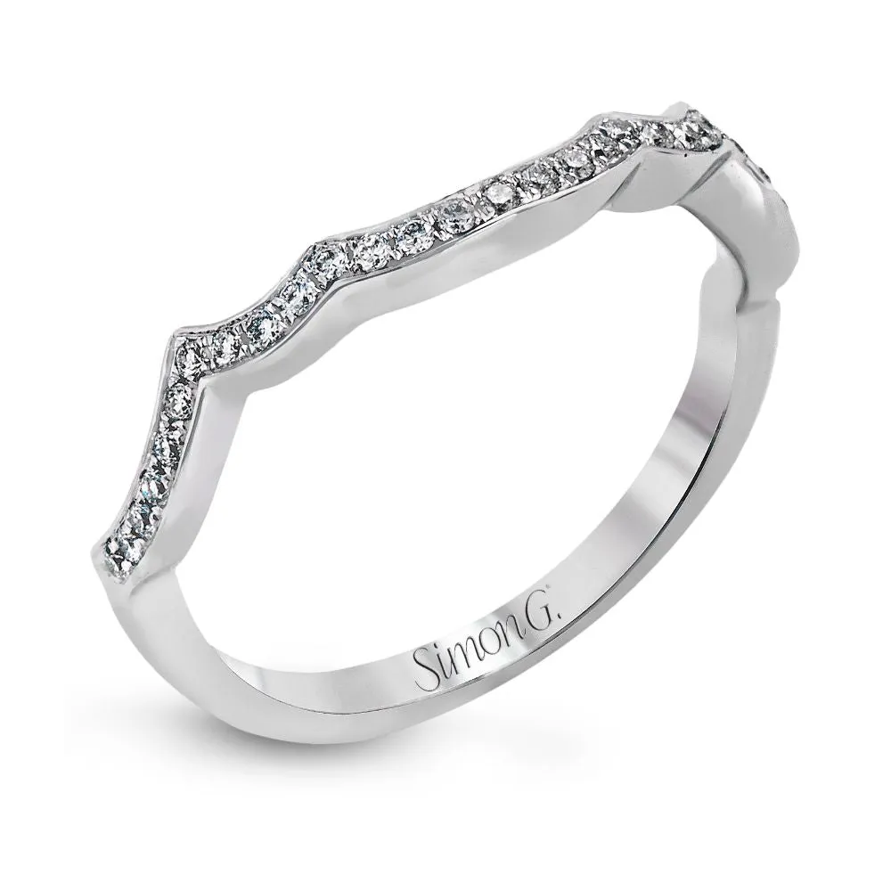Simon G. Diamond Contour Wedding Band 