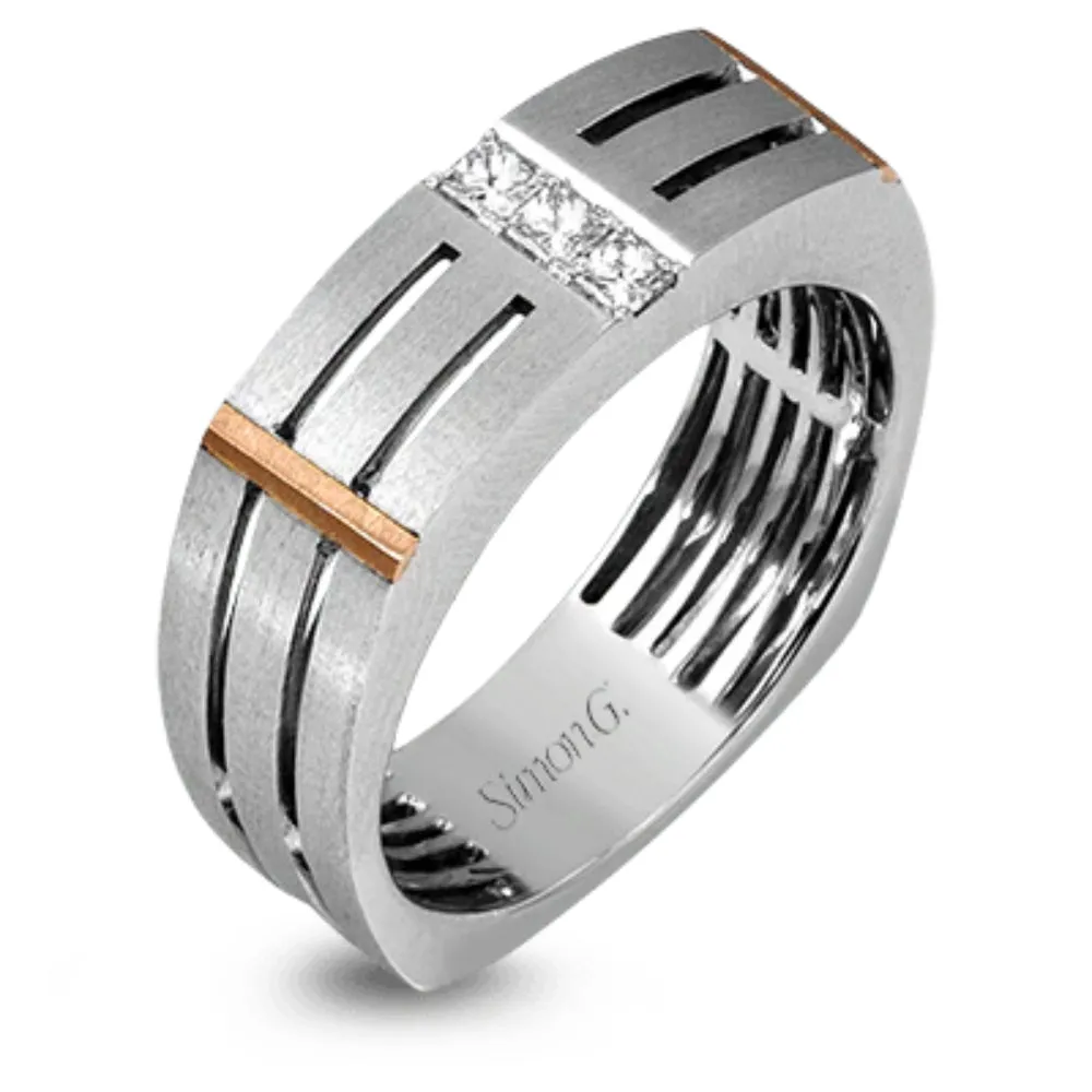 Simon G. Men's 14k Gold Contemporary Wedding Band 