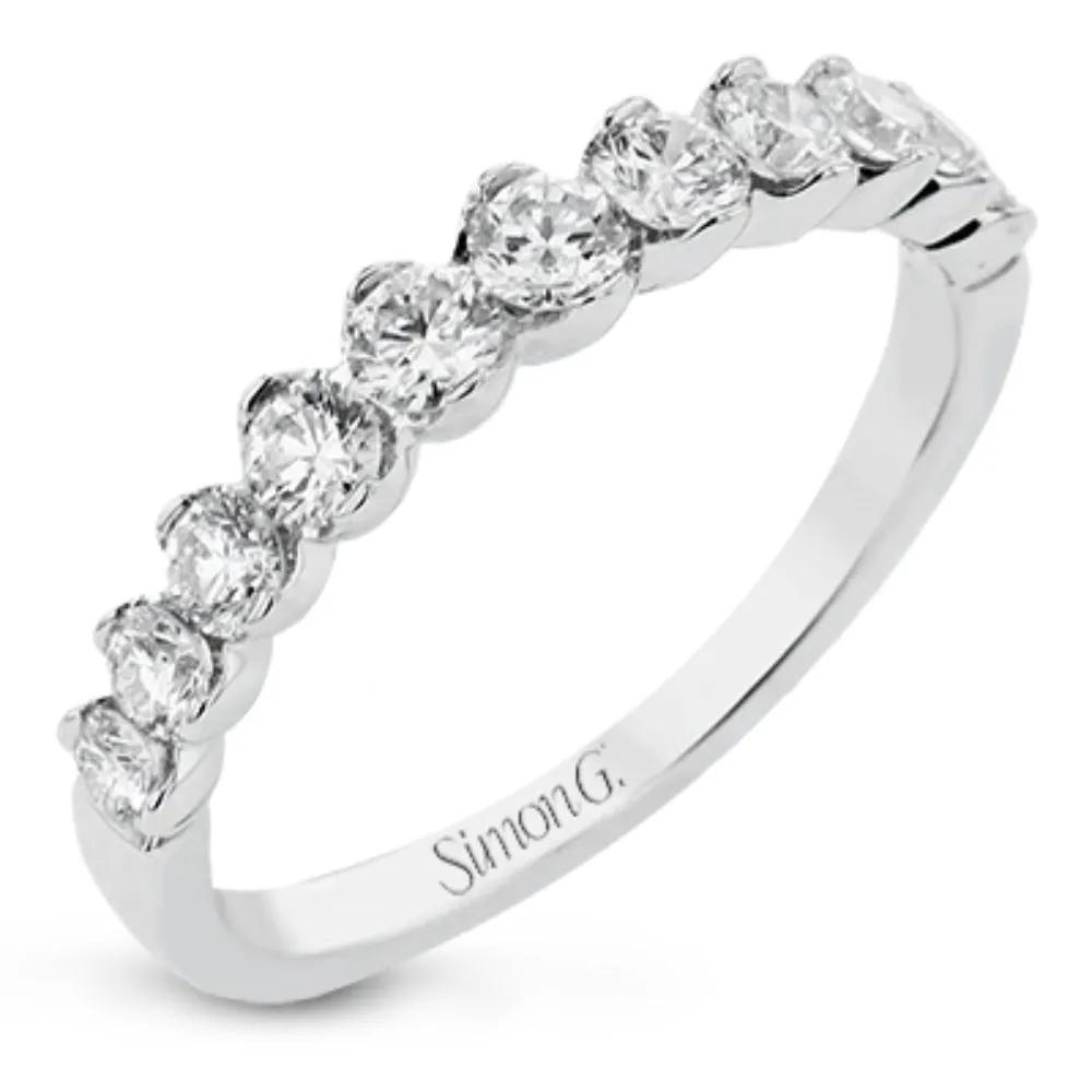 Simon G. Wedding Band in 18k Gold with Diamonds 