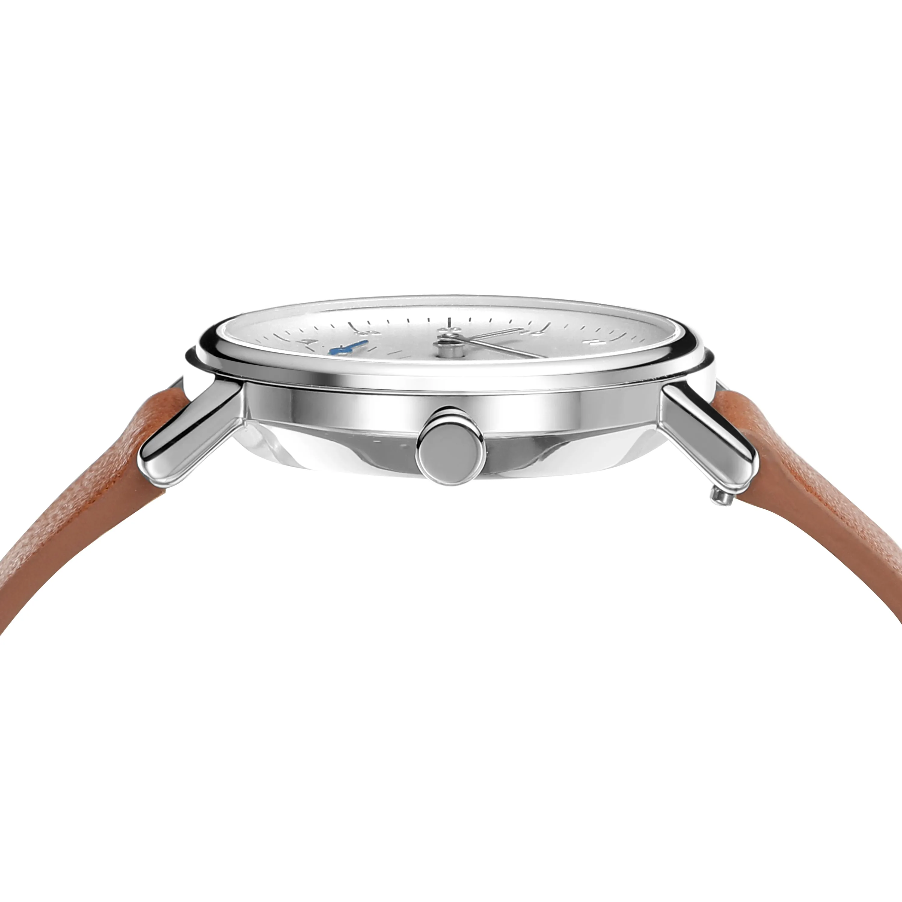 Skagen Kuppel Lille Elegant Watch with Minimalist Sub-Second Dial & Luxurious Brown Leather Strap - SKW3103
