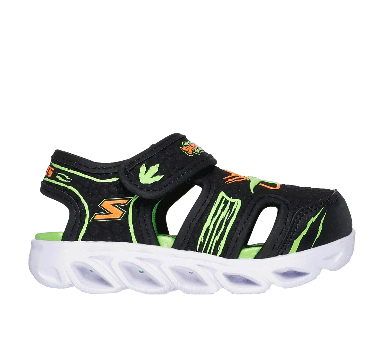 Skechers Black/Lime  S-Lights Hypno-Flash Hydro-Fun Toddler Sandal baby toddler sandals shoes for sale online