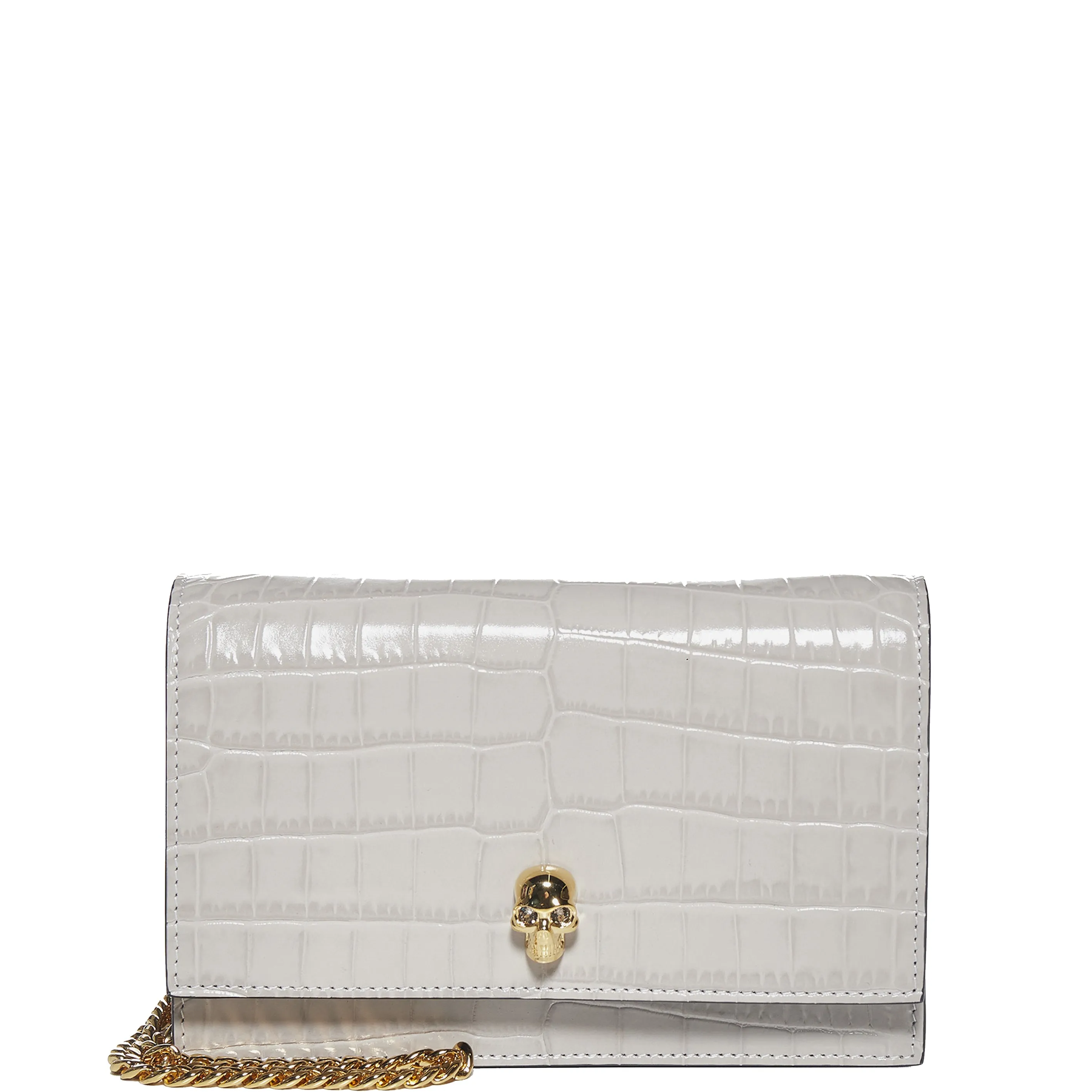 Skull Mini Bag Croc, Faded Grey clutches Pouches buy online
