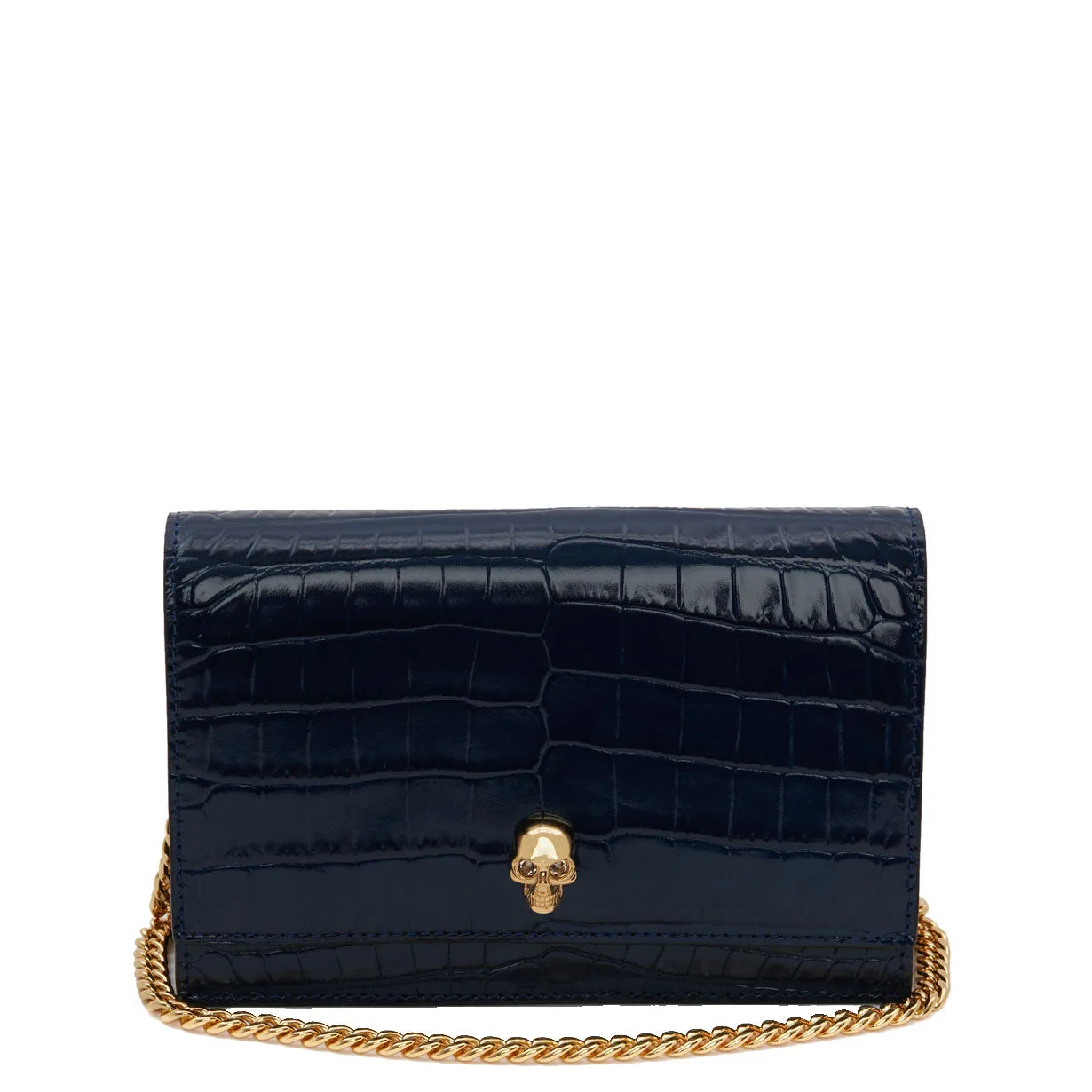 Skull Mini Bag Croc, Navy (G) clutches Pouches buy online