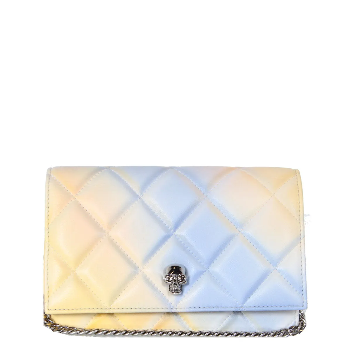 Skull Mini Bag Quilt, Yellow Blue (S) clutches Pouches buy online