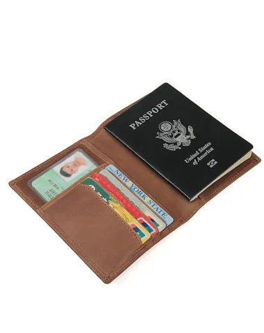 Slim RFID Men's Leather Bifold billfold Passport Wallet on sale Travel Wallet on sale Ticket Wallet on sale For Men