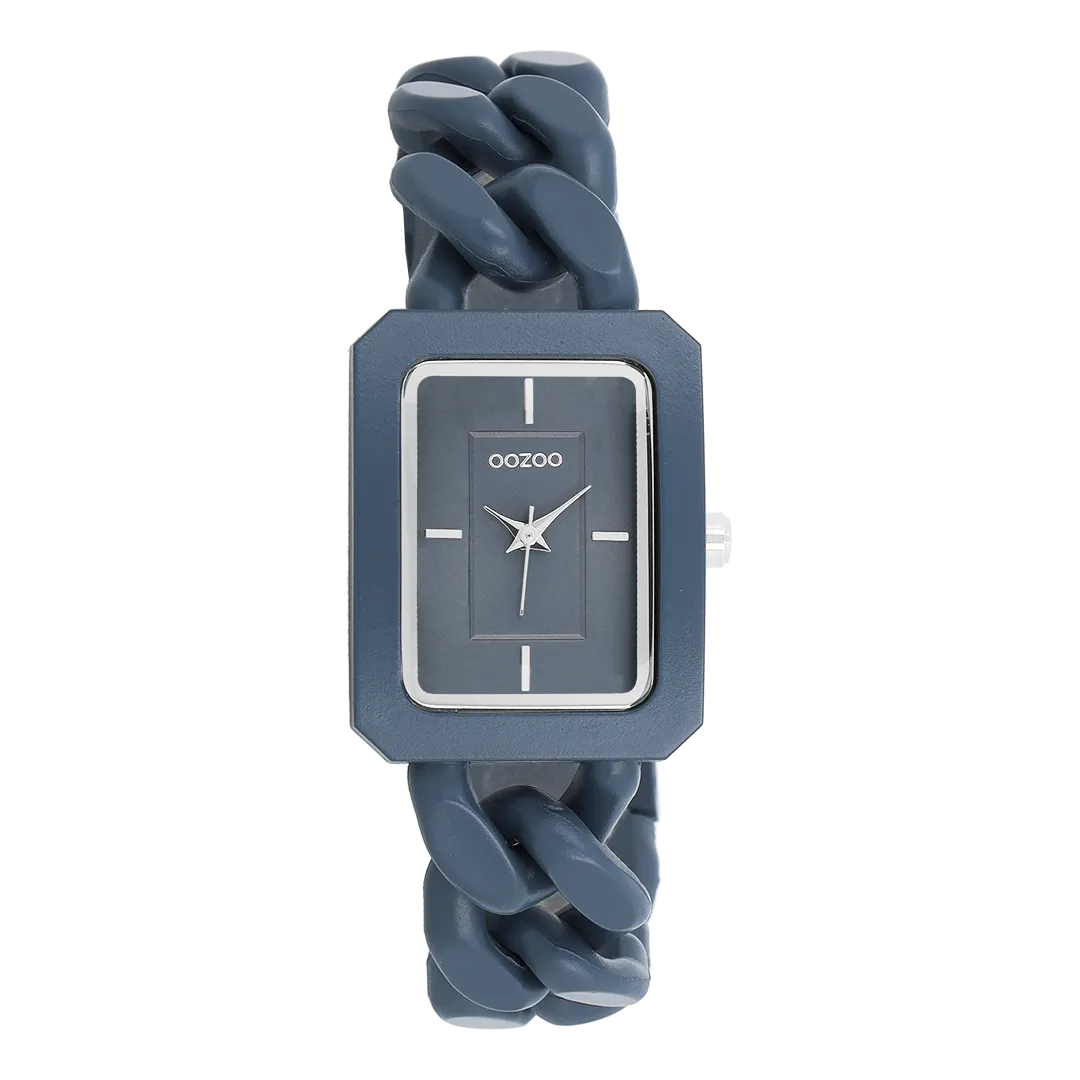 Smoke grey OOZOO watch with chain bracelet - C11278