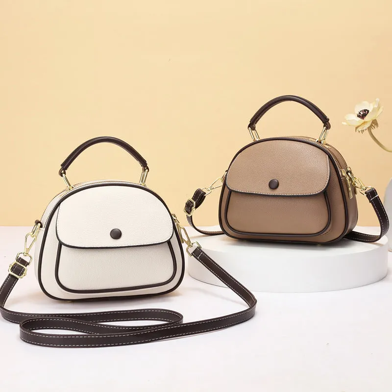 Soft leather shoulder messenger bag 